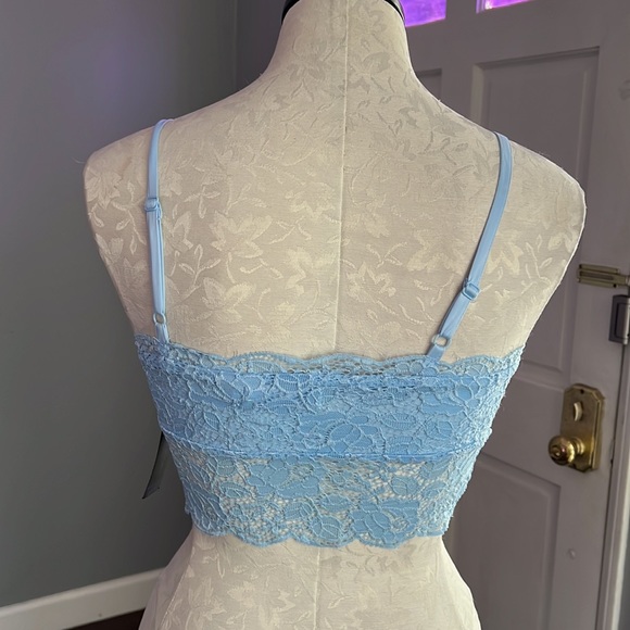 Love For Humanity Blue Lace Crop Top - Picture 3 of 8